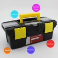 thumbnail image 2 of Portable Plastic Hardware Toolbox Household Small Size Multifunction Maintenance Toolbox Car Storage Box Anti-fall Box, 2 of 6