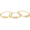 Gorjana Dani Set of 3 Two Tone Size 7 Rings 19113017272G