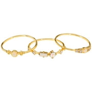 Gorjana Dani Set of 3 Two Tone Size 7 Rings 19113017272G