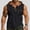 Black, variant on Mens Tank Top Sleeveless Hoodie Cotton T-Shirt Henley Hooded Shirt Tees Summer Beach Tops with Pocket Big and Tall Size S-3XL White