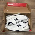 thumbnail image 1 of New Balance Men's 608 V5 Casual Comfort Cross Trainer, White/Navy, 9 US Medium, 1 of 6