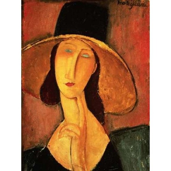 Portrait of Jeanne Hebuterne Poster Print by Amedeo Modigliani