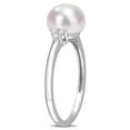 thumbnail image 3 of Everly Women's Cultured Pearl and Cubic Zirconia Sterling Silver Ring, 3 of 7