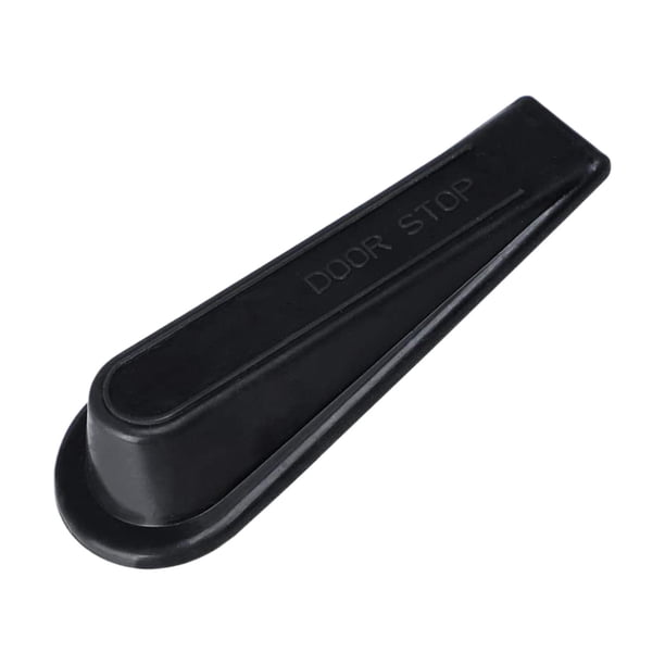 Tope de puerta Tope de puerta de cuña antideslizante, duradero, ligero, de goma, protector de pared para baño, hogar, cocina, negro