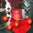 thumbnail image 2 of KAKOWELY 1 juego de pétalos de rosa, velas en forma de corazón, decoraciones para propuestas, decoraciones románticas, pétalos de rosa para el Día de San Valentín, 2 of 5
