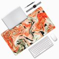thumbnail image 2 of Large Mouse Pad, Marble Texture Non-Slip Waterproof Rubber Keyboard Office Desk Pads Mousepad, 29.5 x 15.8 inches 3mm Thick, 2 of 7