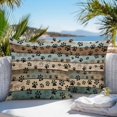 thumbnail image 3 of Dog Paws Printed Throw Pillow Covers 20x20 Inch Set of 2, Vintage Teal Brown Wooden Farmhouse Waterproof Outdoor Pillow Covers, Decorative Cushion Pillowcases for Couch, Sofa, Bed, Garden, Patio, 3 of 9