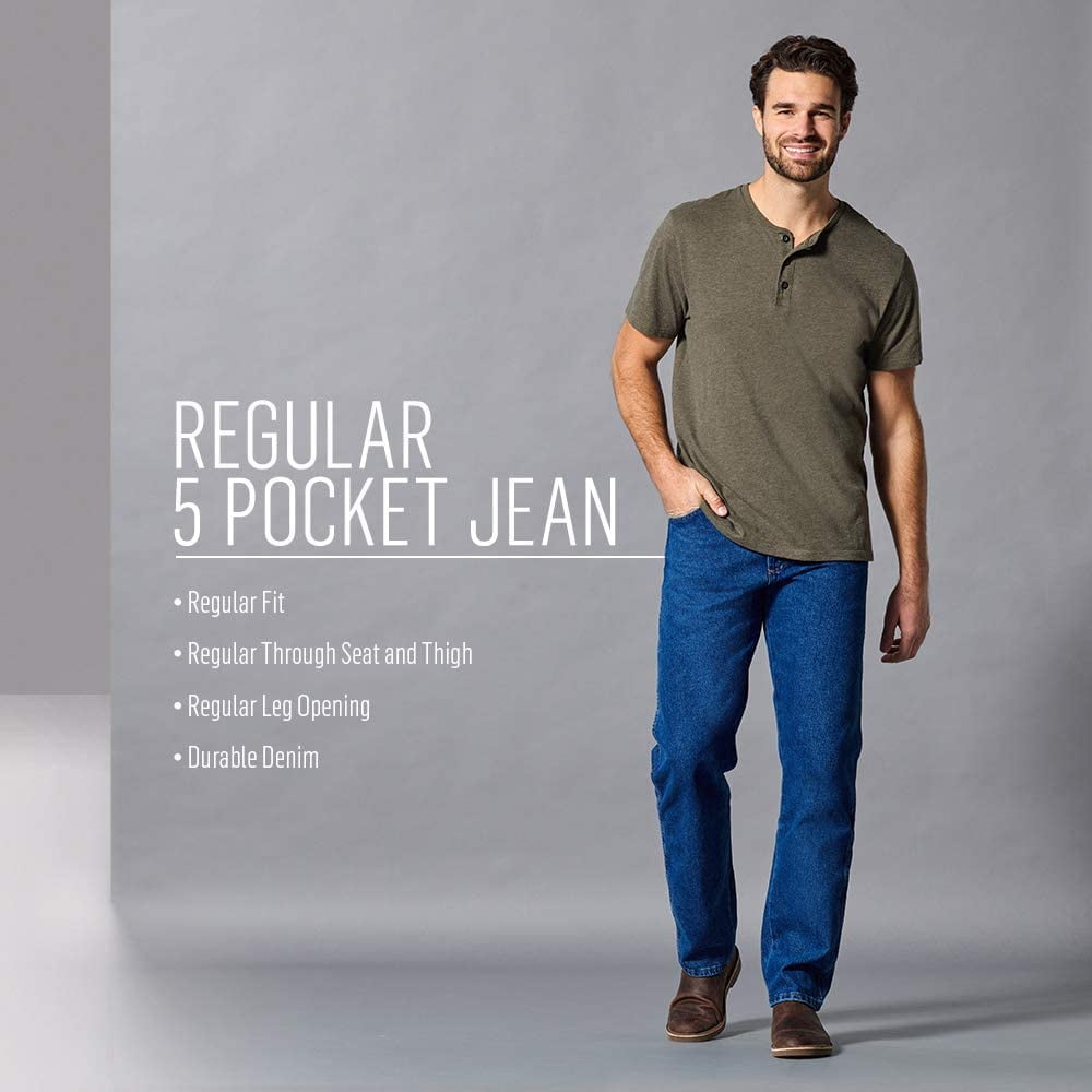 Rustler Men's Classic Regular Fit 33W x 30L Soft Rinse