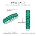thumbnail image 6 of Rosec Jewels Certified Lab Grown Emerald Eternity Band - Emerald Cut Emerald Anniversary Band - AAAA Quality - Ready to Gift, 14K White Gold, US 11.50, 6 of 7