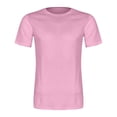 thumbnail image 5 of Yifymode Men's Waffle Knit Crew Neck Short Sleeve T-Shirt, Classic Fit Textured Breathable Casual Top Pink XL, 5 of 5
