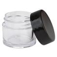 thumbnail image 4 of Beauticom 24pcs 7 Gram 7 ml Round High Quality Acrylic Clear Sample Leak Proof Container Jars with Black Lids- Organize Herbs Spices Loose Leaf Tea Coffee, 4 of 7