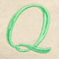 thumbnail image 3 of DALIX Women's Monogram Shopping Tote Bag Personalized Ballent Mint Green Zippered Letter Q, 3 of 8