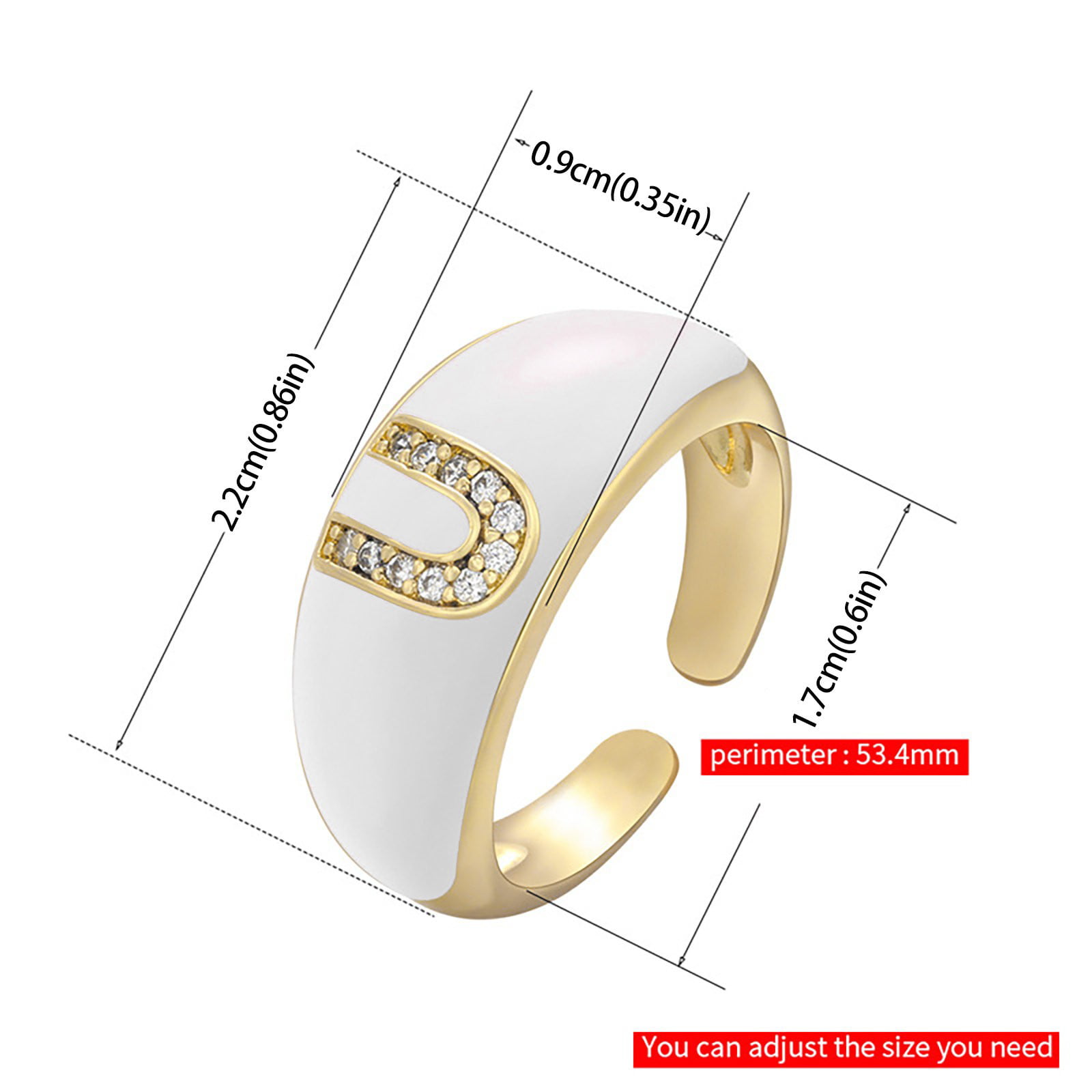 Fashion 18k Gold plated 26 Letters Ring Christmas Gift Men - Temu