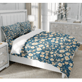 thumbnail image 3 of DOJLIO Rustic Style Floral King Size Chrysanthemum Bedspread Cover Blooming Flower Bedding Sets White Flowers Bedding Collection Decorative Bedding Sets No Comforter, 3 of 5