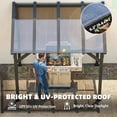 thumbnail image 4 of Grill Gazebo Lean-to Hardtop BBQ Shelter with Polycarbonate Roof for Backyard Patio, 4 of 9