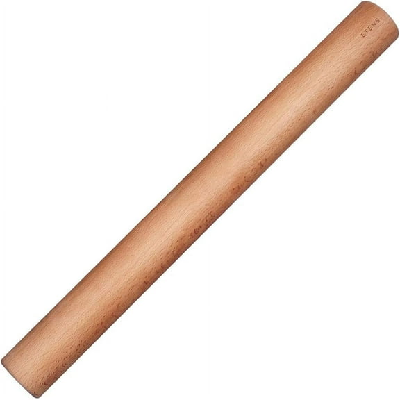 Rolling Pin 18 Inch, Professional Dowel Wood Pins for Baking Pasta Pizza Pie and Cookie, Wooden Dough Roller – Supplies Tools (Straight Style, Large 1.75 Inch Diameter) Silver