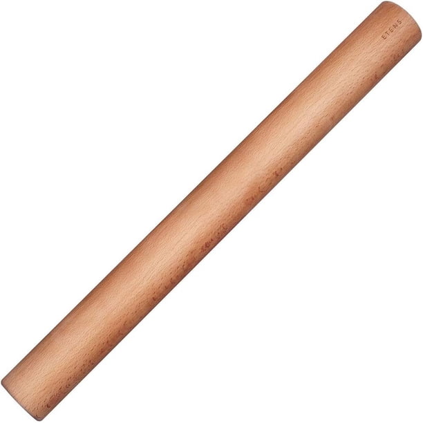 Rodillo para tortillas, rodillo de arcilla para panaderos artesanales, rodillo de masa de construcción sólida para una maniobrabilidad óptima, rodillo de masa suave de madera de haya de primera