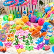 Joyfy 144 Packs Prefilled Easter Egg,Easter Egg with Toys Inside,Easter Basket Stuffers for Kids Easter Basket Classroom Exchange Toddler Boys Girls