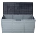 thumbnail image 6 of UV Pool Deck Box Storage Shed Bin Backyard Patio Outdoor Wheel,75 Gallon Resin Deck Box-Organization and Storage for Patio Furniture, 6 of 6