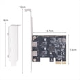 thumbnail image 2 of PCIE to Dual Type-C Expansion Card PCI-E to USB 3.2 GEN1 5Gbps Adapter Card Riser ASM1042 Chip for Win10/8/7,1 * Expansion Card,Black, 2 of 6