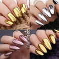 thumbnail image 3 of Polvo de uñas con efecto espejo metálico, pigmento holográfico de aurora camaleón, gel para decoración de uñas, polvo de espejo mágico sólido, 3 of 5