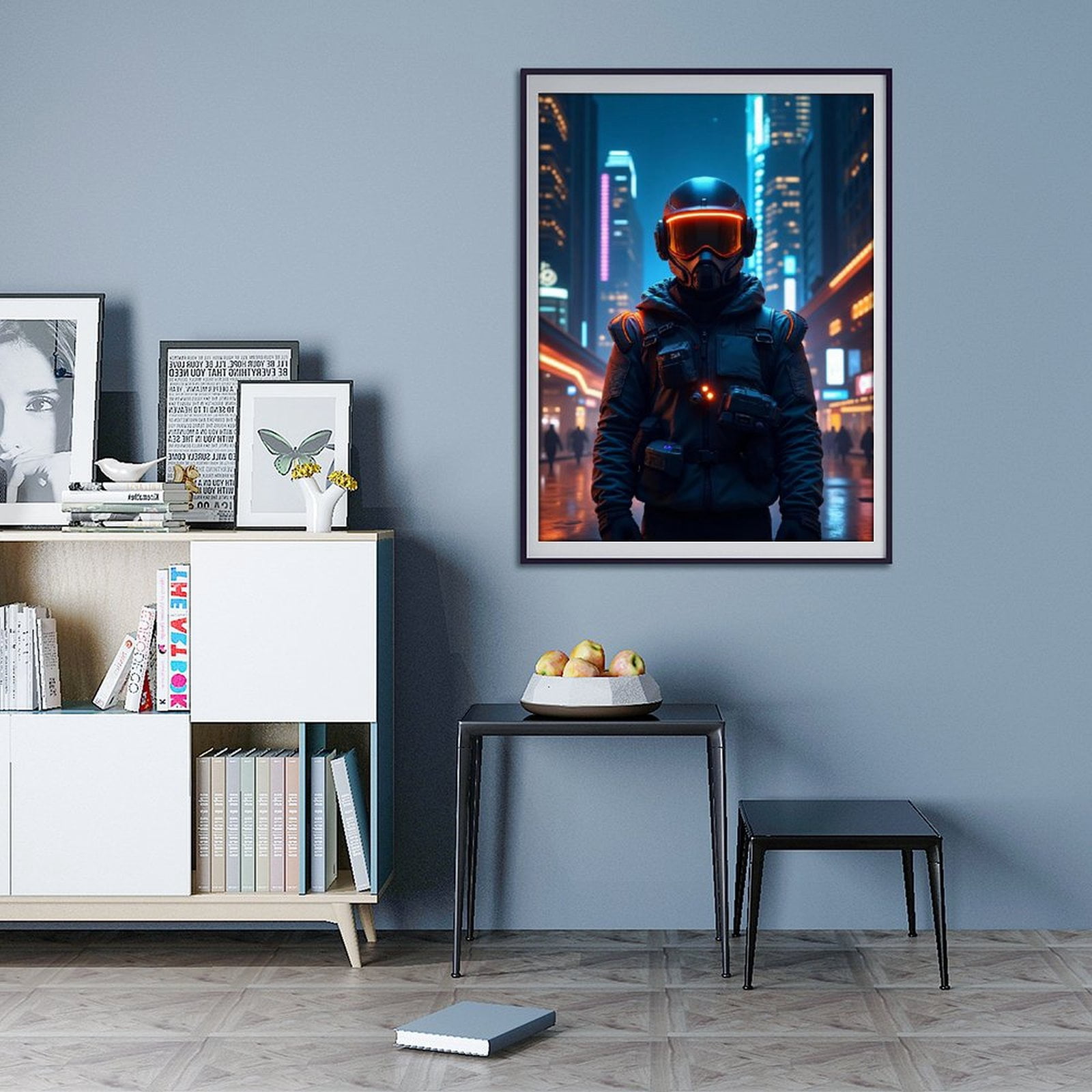 Diamond Art Kits for Adults - Modern Cyberpunk Soldier Print No.6 5D Frameless Dimond Painting Kit for Adults Beginner, Round Diamond Kits for Home Wall Decor, Gift for Women