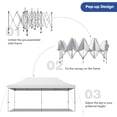 thumbnail image 6 of Gymax 10' x 20' Folding Tent Canopy Easy to Set-up Canopy w/3 Height Positions Wheeled Storage Bag 6 Windproof Ropes & 6 Nails, 6 of 10