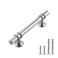 thumbnail image 2 of Modket M1612 Modern Euro Bar Cabinet Handle 304 Stainless Steel — 6" Overall Length, 3-3/4" (96mm) Hole Centers, Brushed Nickel— 25-Packs, 2 of 6
