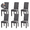 Gray, variant on MJIAexp Chair Covers Set of 4, Stretch Chair Slipcovers Seat Protector Armless Removable Washable Elastic Universal Spandex Solid Chair Slip Covers for Home, Hotel, Banquet Black