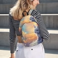 thumbnail image 6 of Naloa Sunshine Colorful Cloud Rabbit Canvas Backpack for Men Women Rucksack Casual Travel Daypack College Tote Satchel Bookbag for Teens-Small, 6 of 7