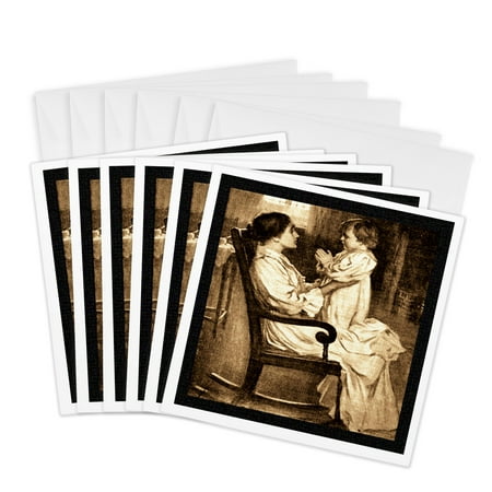 3dRose, Mother and Toddler, 6 Greeting Cards with envelopes