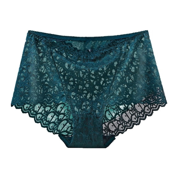 Diufon Women's Seamless Lace Panties High Waisted Full Coverage Hipster Underwear Ladies Soft Breathable Briefs