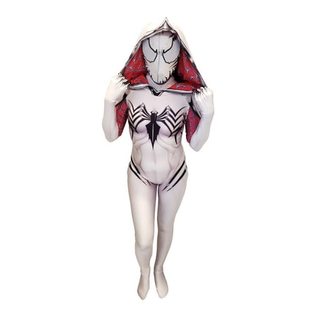 Cosplay Life Gwen Stacy AntiGwenom Cosplay Costume Lycra Fabric Bodysuit With Mask and Lenses