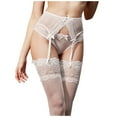 thumbnail image 2 of Porte-jarretelles pour Femmes en Dentelle Brodée Transparente avec Bas TTG, 2 of 5
