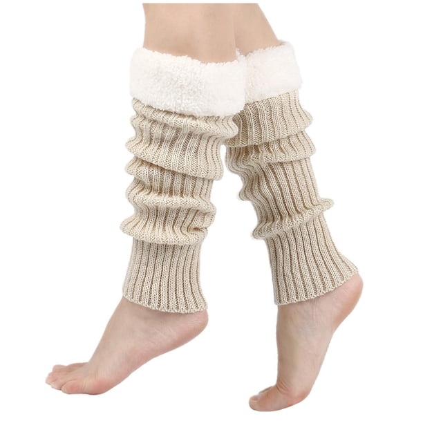 Calcetines de punto cálidos de lana para mujer, calcetines de invierno, calcetines abrigados, calcetines acrílicos para mujer