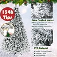 thumbnail image 2 of ASTRAEA 7.5ft Pre-Lit Snow Flocked Spruce Artificial Holiday Christmas Tree for Home Party Decoration, 1088 Branch Tips with Christmas Tree Stand & Metal Hinges & Storage Bag, Easy to Assemble, 2 of 11