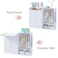thumbnail image 5 of Wanan Large Baby Changing Table Dresser with Wide Changing Table Top and 4 Drawers, 59.1" Nursery Dresser with Clothes Rack and Mirror, Modern Diaper Changing Station, Children's Room, 5 of 9