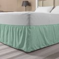thumbnail image 1 of Abstract Bed Skirt, Repetitive Design Geometric Points Lines Braided Look Pattern, Elastic Bedskirt Dust Ruffle Wrap Around for Bedding Decor, 4 Sizes, Almond Green and Mint Green, by Ambesonne, 1 of 2