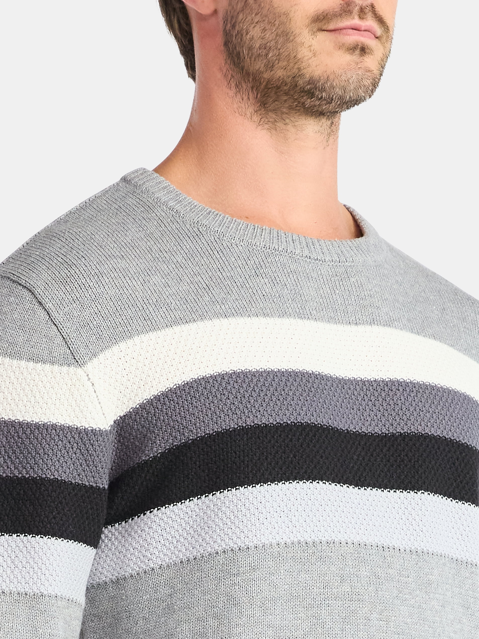 George Men's and Big Men's Chest Stripe Sweater, Midweight, Sizes S-3XL