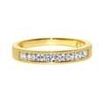 thumbnail image 5 of Precious Stars 14K Yellow Gold 1/2ct TGW Round-cut Cubic Zirconia Channel-Set Wedding Band, 5 of 6