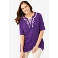 thumbnail image 6 of Woman Within Plus Size 7-Day Embroidered Layered-Look Tunic, 6 of 6
