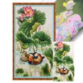 thumbnail image 1 of Hilo Algodón Ecológico Bordado Punto Cruz Con Patos Mandarines 11CT 35x55cm, 1 of 9