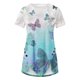 thumbnail image 4 of Moda Casual Sexy Impreso Posición Imprimir Irregular Dobladillo Botón Manga corta Camiseta Top Blusa Pompotops hfajkhk140337, 4 of 5