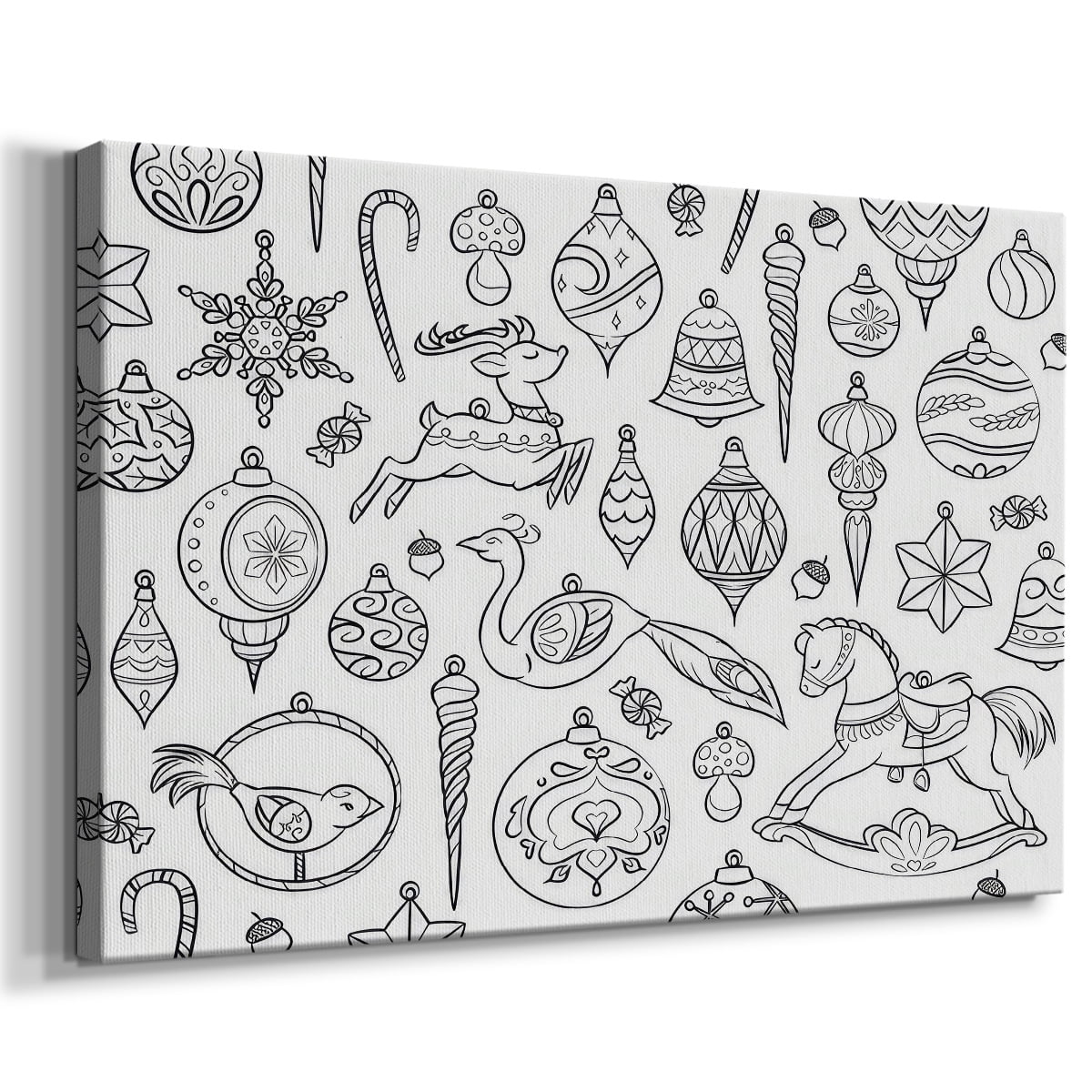 Vintage Ornaments- Gallery Wrapped Canvas