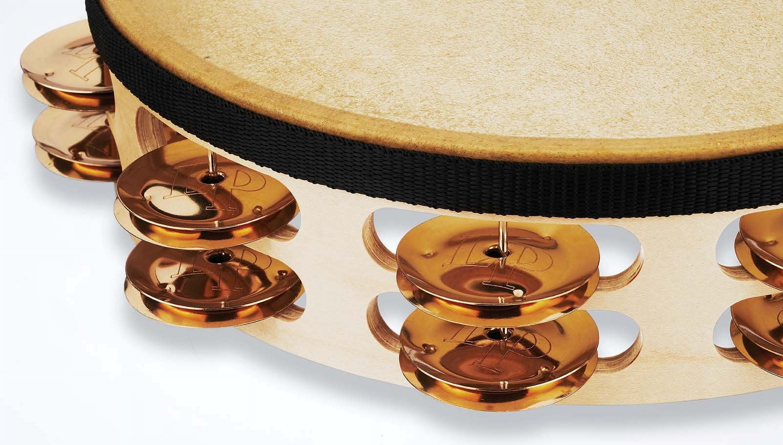 Latin Percussion Pro 10 Double Row Headed Tambourine - Bronze - LP384-BZ