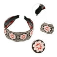 thumbnail image 3 of 1 Pc Diadema Clásica de Bordado Bohemio para Mujeres de 1.97" de Ancho Color Café, 3 of 6