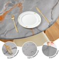 thumbnail image 4 of Gray Marble Orange Line Pattern Round Fitted Tablecloth with Elastic Edge,Dining Table Cover Waterproof,Outdoor Round Tablecloth for Camping,Dining,Indoor and Outdoor, 4 of 7