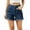 02-Dark Blue, variant on Jean Shorts Womens Mid Rise Stretchy Cut Off Frayed Denim Shorts Ripped Summer Casual Beach Vacation Clothes Dark Blue XXL