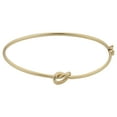 thumbnail image 2 of 14k Yellow Gold Love Knot Women's Bangle Bracelet, 7.5", 2 of 4