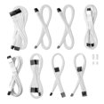 thumbnail image 2 of CableMod E-Series Pro ModMesh Sleeved 12V-2x6 12VHPWR Dual StealthSense Cable Kit for EVGA G/G+ / P/P+ / T (White), 2 of 4